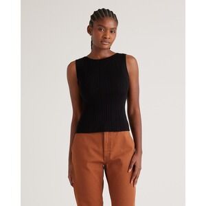 Cotton Cashmere Ribbed Tank